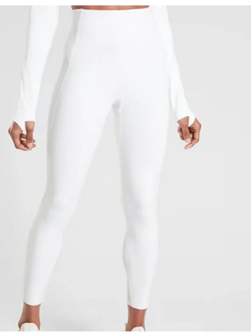 Athleta White Stay Fly Work Out Legging Pants size M